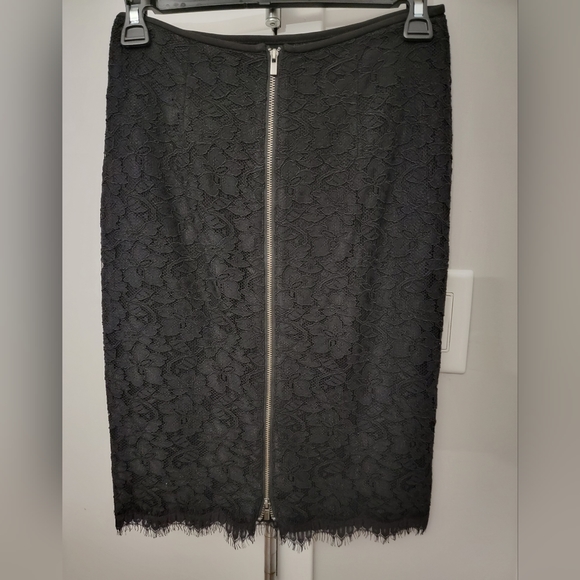 Pre-owned Diane Von Furstenberg Scotia Lace Skirt, Size 0, Black - Picture 6 of 11